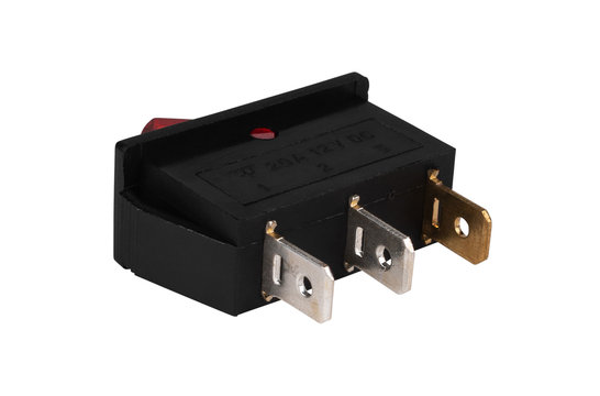 SPST Large Rocker Switch Red Illumination