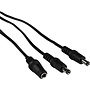 2.1 x 5.5 mm Power Y Cable 1 Female to 2 Male 22 AWG 30 cm