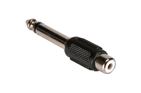 Adapter 6,35 mm monoplug naar RCA-aansluiting