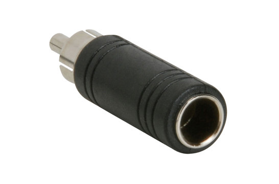 Adapter van 6,35 mm mono-jack naar RCA-plug