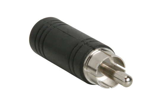 Adapter van 6,35 mm mono-jack naar RCA-plug