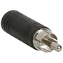 Adapter van 6,35 mm mono-jack naar RCA-plug