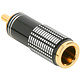 Gold RCA Super Plug Connector Black 8 mm Cable Entry