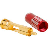 Gold RCA Super Plug Connector Rot 8 mm Kabeleingang