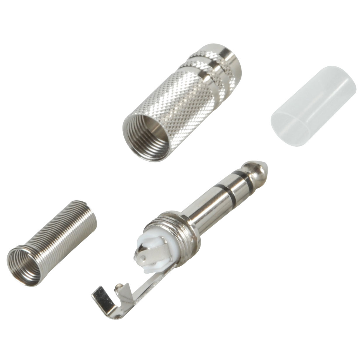 6,35 mm stereo Phone plug metaal