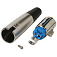 XLR-koppelstuk female A-serie met metalen behuizing, 3-polig