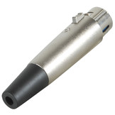 XLR-koppelstuk female A-serie met metalen behuizing, 3-polig
