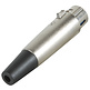 XLR-koppelstuk female A-serie met metalen behuizing, 3-polig