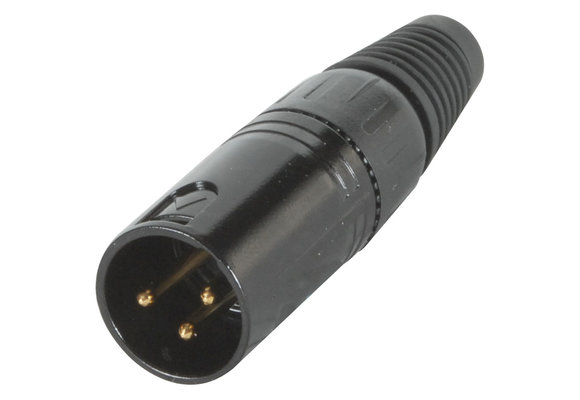 XLR Connector Male Cable Mount Black Satin Solder Type