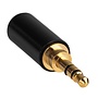 3,5 mm stereo vergulde plug met zwarte behuizing