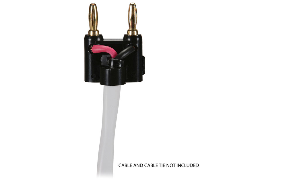 Gold Plated Dual Banana Plug Black