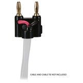 Vergulde dubbele banaanstekker zwart