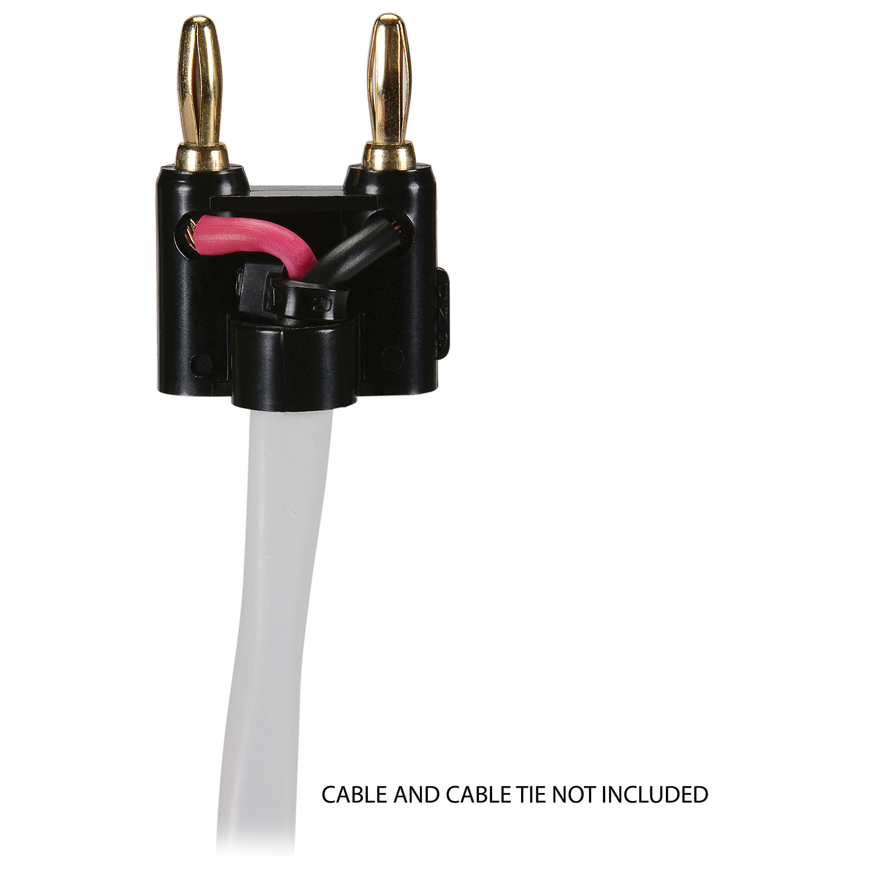 Gold Plated Dual Banana Plug Black