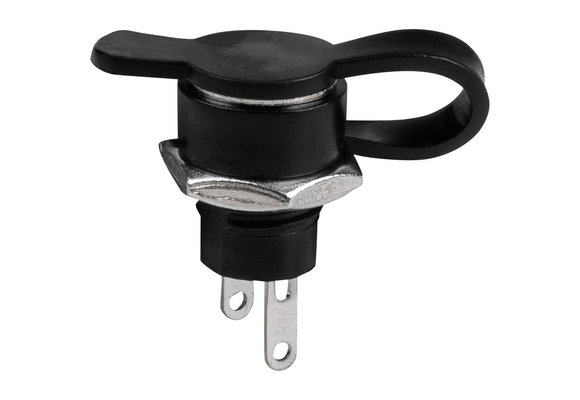 DC Coax Jack 2,1 x 5,5 mm paneelmontage met beschermkap