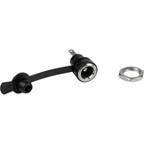 DC Coax Jack 2,1 x 5,5 mm Paneelmontage met beschermkap