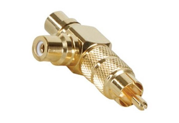 Cinch-Stecker auf RCA-Buchse mit doppeltem Rt-Winkel