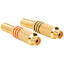 Gold RCA In-Line Jack Connector with Strain Relief Pair