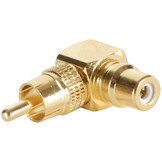 Gouden RCA Haakse adapter Kort