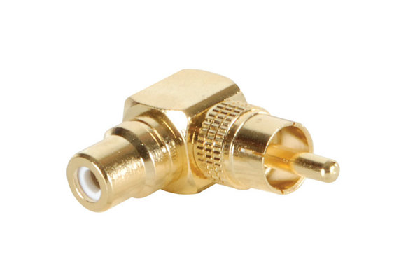 Gouden RCA Haakse adapter Kort