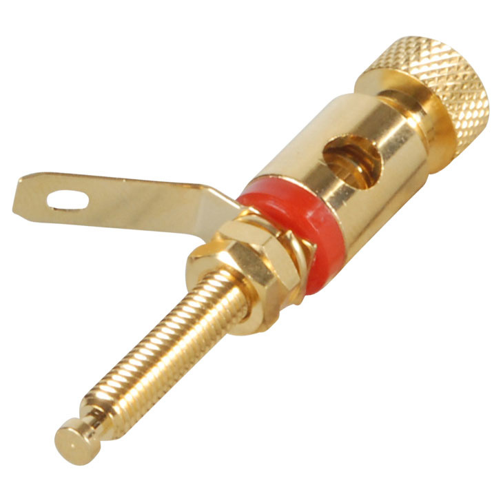 Gold Binding Post Banana Jack Pair Extra langer Schaft mit Lötfahnen