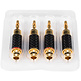 Nine Tine Banana Plugs with Dual Set Screws and Carbon Fiber Shell 2 Pairs