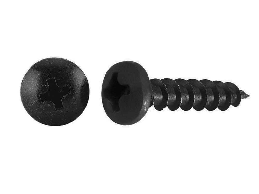 Rok #6 X 3/4" Coarse Thread Black Phosphate Pan Head Screws – 200-Pack For Wood & MDF