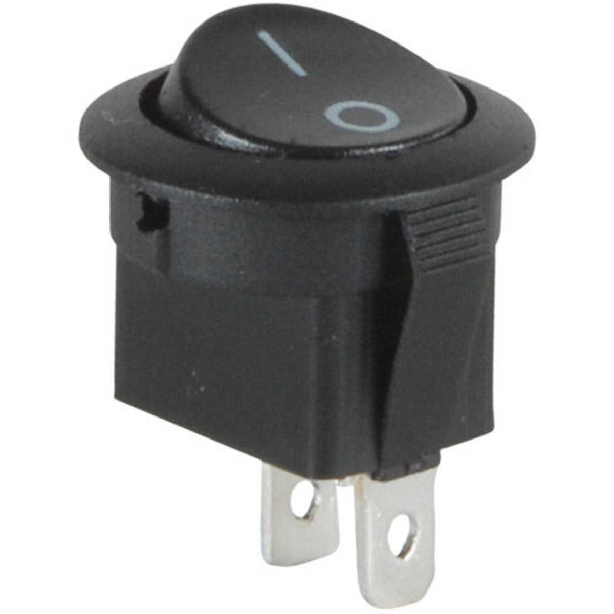 SPST Automotive Round Rocker Switch Black