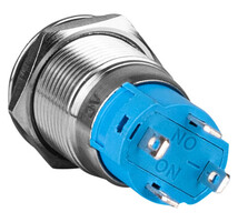 SPST N.O. 12mm Waterproof Raised Push Button Switch