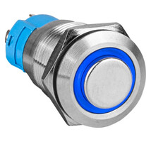 SPST N.O. 12mm Waterproof Raised Push Button Switch