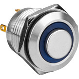 SPST N.O. 16mm Waterproof Raised Push Button Switch