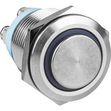 SPST NO Momentary 19mm Stainless Steel Tamper/Waterproof Raised Push Button Switch