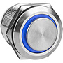 SPST N.O. 19mm Waterproof Raised Push Button Switch