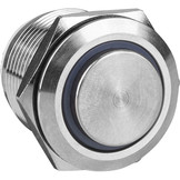 SPST NO Momentary 19mm Stainless Steel Tamper/Waterproof Raised Push Button Switch