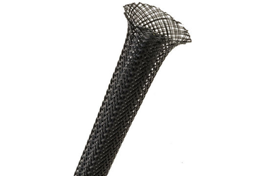 6,4 mm rekbare kous | 7,5 meter | zwart