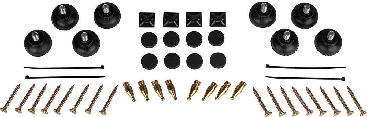 SSWB28 speaker stand pair with wooden base