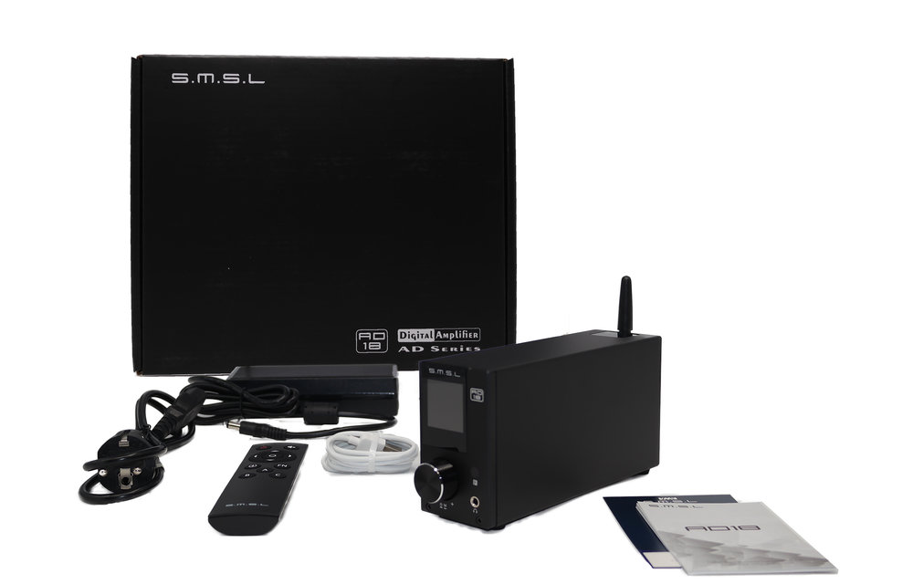 AD18 2 x 80W Stereo Bluetooth 4.2 Amplifier with USB DAC and Remote