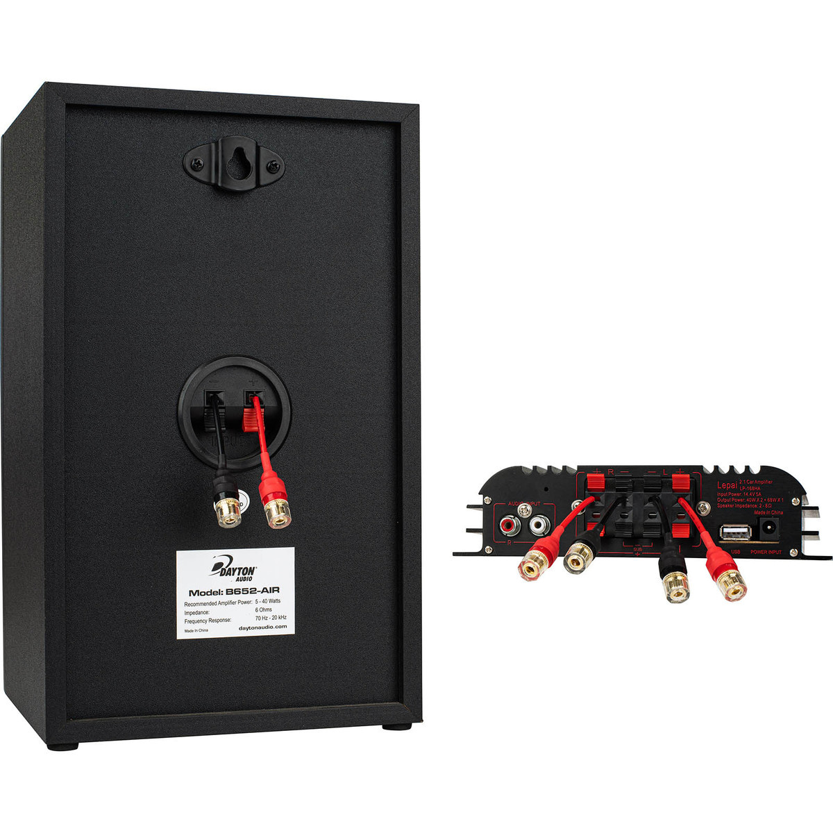 Bindingposts banaanstekker naar luidsprekerdraad adapter set