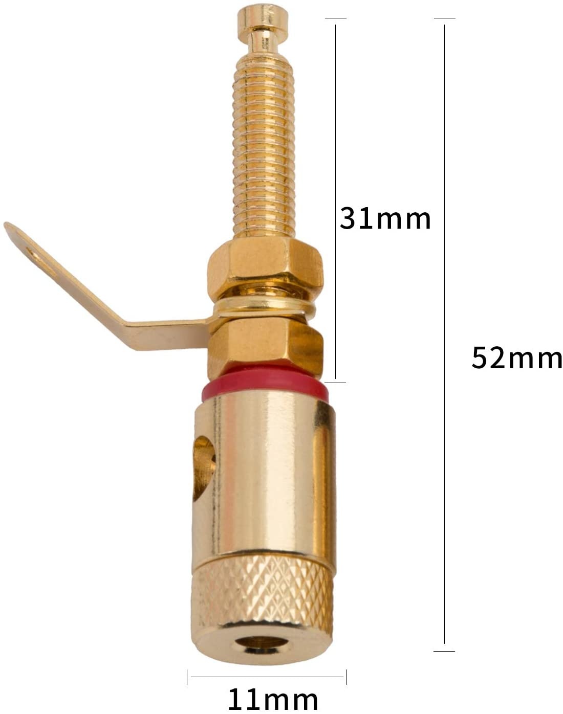 Vergulde Binding Post banaanstekker | Paar