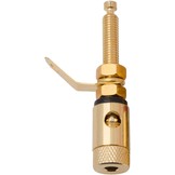 Gold Binding Post Banana Jack Pair Extra Long Shaft with Solder Tabs
