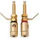 Gold Binding Post Banana Jack Pair Extra Long Shaft with Solder Tabs
