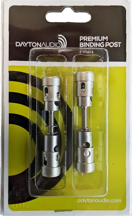 Zweiseitiges Binding Post  aus Satin-Nickel-Anschlussklemmen