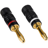 Banana Plugs with Dual Set Screws and Black set of 4 pieces