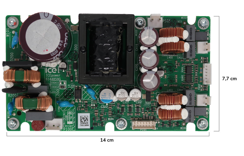 100AS1 Amplifier Module with Integrated Universal Mains Power Supply