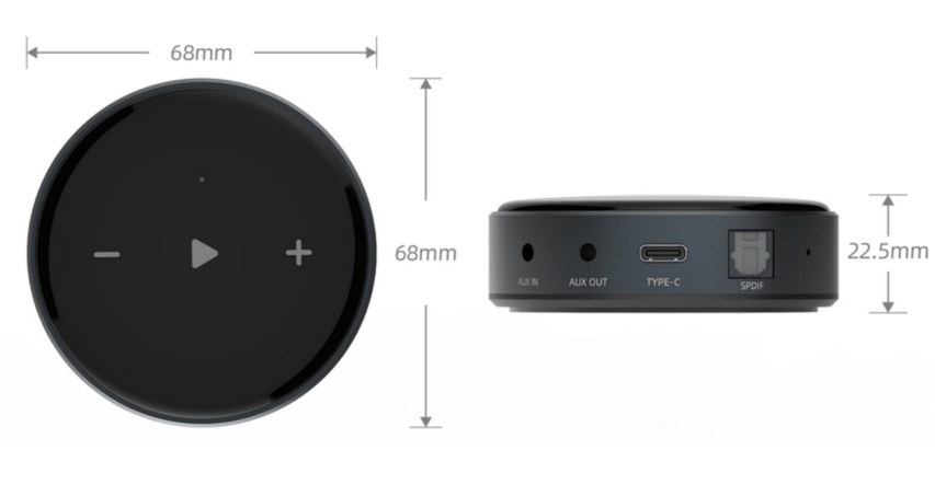 Mini Audio Streamer met WiFi & AirPlay 2 en Bluetooth 5.2 Multiroom