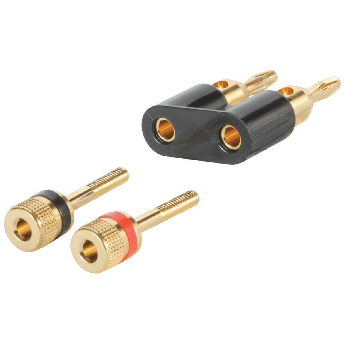 Gold Dual Banana Plug | BLACK