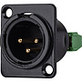 Male XLR to 3-Way Phoenix Connector D Mount