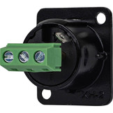 Mannelijke XLR naar 3-weg Phoenix Connector D Mount