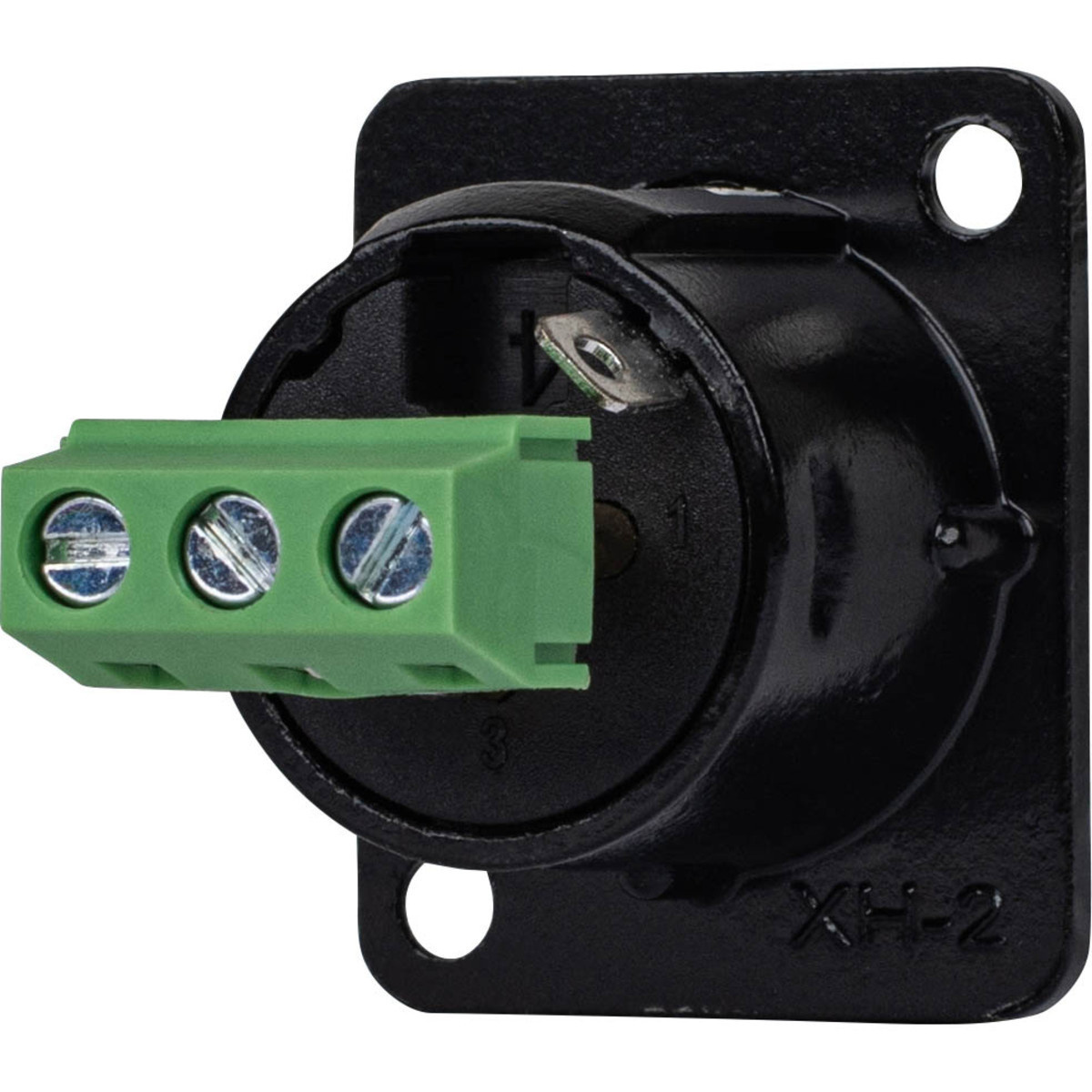 Male XLR to 3-Way Phoenix Connector D Mount