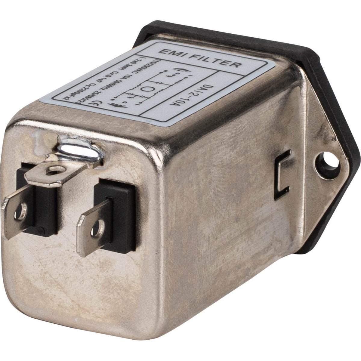 IEC AC 10A Socket with EMI Filter and Fuse Holder