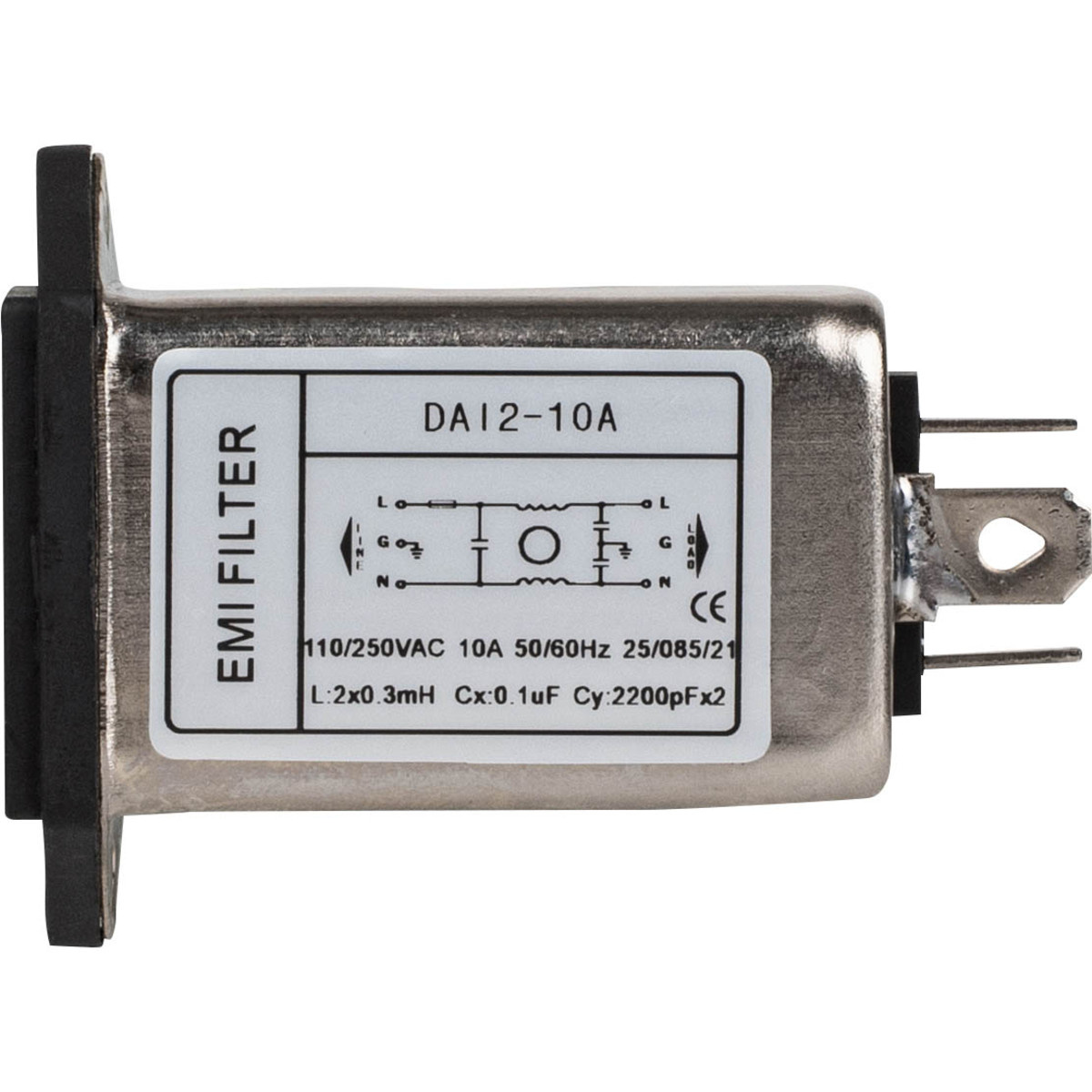 IEC AC 10A Steckdose mit EMI-Filter und Sicherungshalter